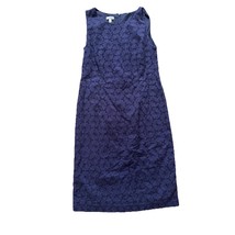 Talbots Dress Women&#39;s Size 6 Petite 6P Navy Blue Shift Eyelet Sleeveless... - $257.11 MXN
