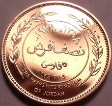 Rare Proof Kingdon Of Jordan AH-1398 (1978) 5 Fils~Only 20,000 Minted~Free Ship - £13.35 GBP