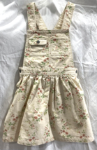 Polo Ralph Lauren Corduroy Dress Girls 6X Floral Jumper Skirtall Cottage Farm - $14.84