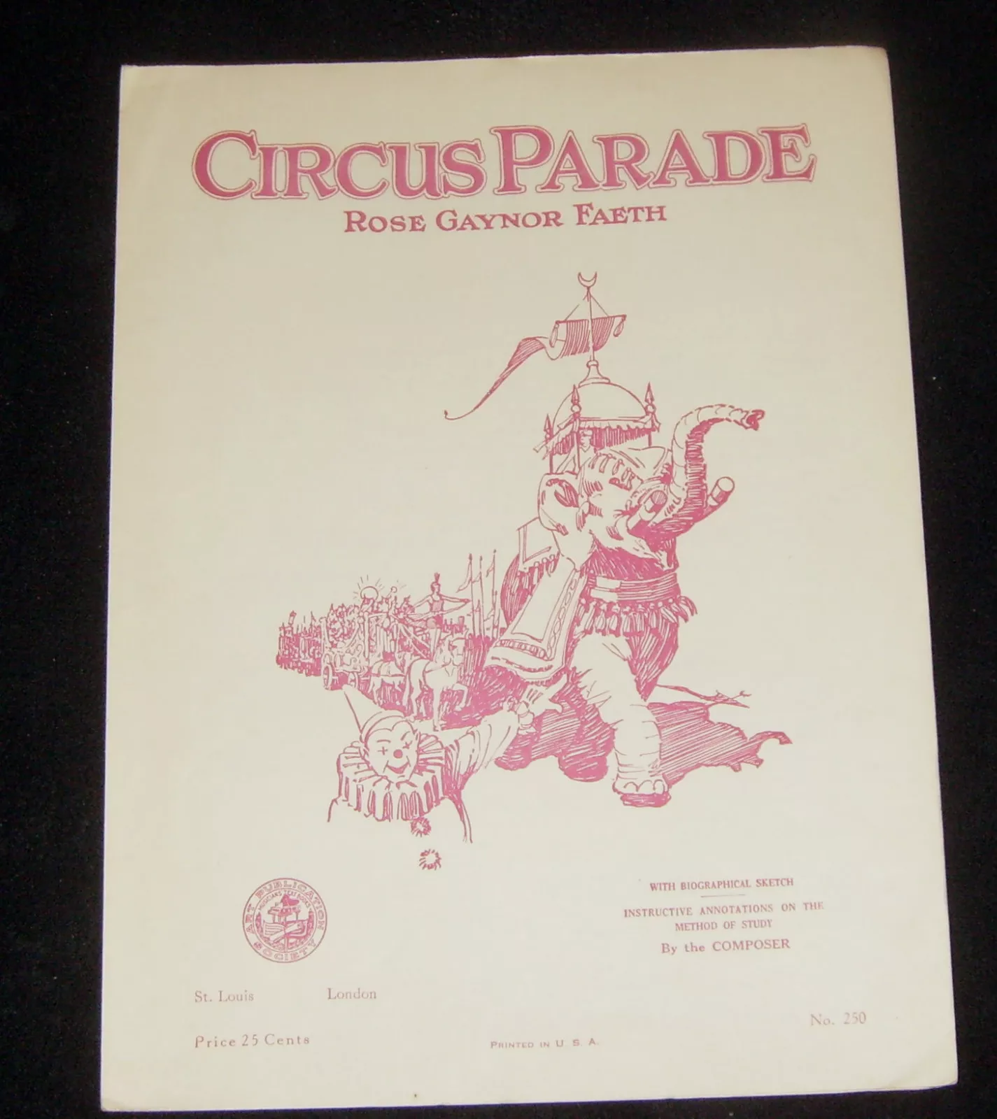 Circus Parade (sheet music - easy piano solo) - $5.00