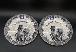 2 X Royal Wessex Halloween Skeleton Goth Wedding 8” Plate Til Death Do U... - $49.49