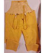 NEON BRIGHT ORANGE XL 49&quot; X 38&quot; SLIP ON WET RAIN SUIT PANTS BOTTOMS SUSP... - $22.63 CAD