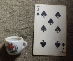 VINTAGE ANTIQUE DOLLHOUSE SIZE TINY CUP MINIATURE MADE IN JAPAN - £7.77 GBP