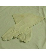 Vntage Saks Fifth Avenue France Leather Silk Lined White Dress Gloves Si... - £39.41 GBP