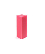Zest Candle CPZ-156-12 3 x 9 in. Hot Pink Square Pillar Candle -12pcs-Ca... - $204.22