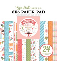Echo Park Double Sided Paper Pad 6&quot;X6&quot; 2 Birthday Girl - £11.63 GBP