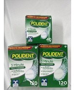 (3) Polident Daily 3 Minute Antibacterial Denture Cleanser 2x 120 &amp; 40 C... - $373.91 MXN