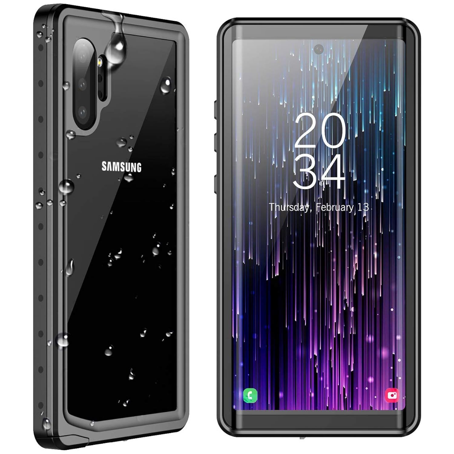 Primary image for For Samsung Galaxy Note 10+ Plus Waterproof Case, Built-In Screen Protector Fing