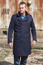 New Italian Navy Army trench greatcoat mac macintosh coat raincoat overc... - $30.00
