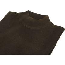 Mock Neck Merinos Wool Sweater PRINCELY From Turkey Soft Knits 1011-00 Brown image 3