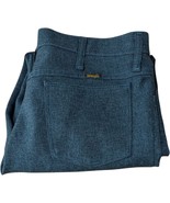 Wrangler Pants Slacks Navy Blue Mens size 34x26 Polyester 82HU (Hemmed t... - $29.70