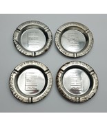 WINSTON CIGARETTES TASTE GOOD Vintage Tin Metal Ashtrays 3.5&quot; SET OF 4 F... - £12.48 GBP