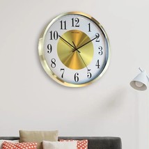 2023 Modern Simple English Metallic Wall Clock For Home Living Room Luxury - $49.00