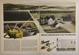 1964 Print Ad McCulloch Dependable Chain Saws Aerial Farm View Los Angeles,CA - $18.61