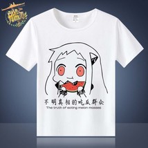 Hoppou Seiki Anime Kantai Collection White Round Neck Short Sleeve T-Shi... - $361.56 MXN