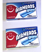 SHIP N 24HRS-2 Pkgs Airheads Gum Blue Raspberry Chewing Gum 14 Pcs Ea Pa... - £4.61 GBP