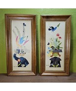 2 Vintage MCM 1963 Donald Art Co Framed Prints by Mance Post Printed in ... - $102.86