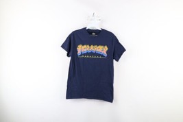 Thrasher Magazine Mens Small Faded Spell Out Chinese New Year T-Shirt Navy Blue - £23.19 GBP