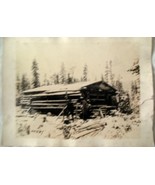 WWI U.S. Signal Corps 2 Soldiers At Wood Cabin In Woods Russian Empire 1... - $35.48 CAD