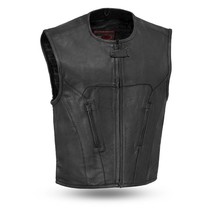 Men&#39;s Raceway Perforated Breathable Leather Biker Motorcycle Vest by Fir... - £111.88 GBP