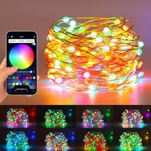 Smart USB Fairy Lights Twinkle String Lights 16.4ft 50 Led App Bluetooth Control - £8.53 GBP