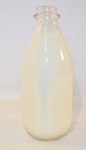 Antique Clear Glass Milk Bottle 1 Pint - £6.98 GBP