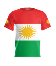 Kurdistan T-shirt Proud Kurdistan flag Coat of Arms Kurdistan Sport T-Sh... - $31.99