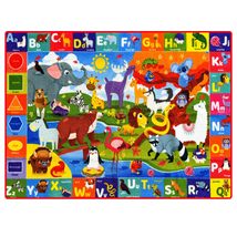 QUOKKA Small Classroom Rug for Kids - 59x39 ABC Rugs for Playroom - Alphabet Lea - £24.91 GBP
