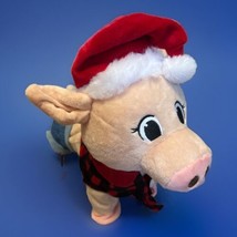 Gemmy Animated Dancing Pig Plush W/ Santa Hat “Pretty Girls Walk” Song Dance NWT - $66.49