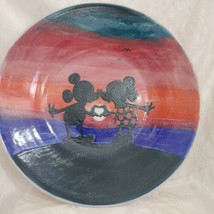 Mickey &amp; Minnie Love Platter Decor 15&quot;X15&quot; Has A Crack On The Side Pleas... - £18.64 GBP