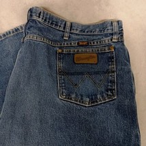 Wrangler George Strait Blue Jeans 44x32 Medium Wash Straight Leg - Stain... - $17.95