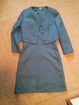 Vintage Aubrey Segal 100% Wool 2 Piece Jackie O Style Dress Coat Combo L... - £70.78 GBP