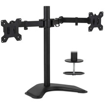 Dual Led Lcd Monitor Free-Standing Desk Stand For 2 Screens - £51.94 GBP
