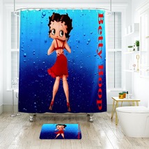Betty Boop 08 Shower Curtain Bath Mat Bathroom Waterproof Decorative Bathtub - £18.08 GBP+