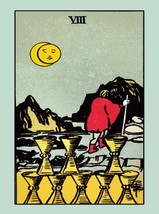 Decoration Poster from Vintage Tarot Card.Eight of Cups.Home wall Decor.11391 - £13.39 GBP+