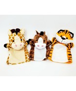 3X Melissa and Doug Kids Hand Puppets Lot Plush Animals Tiger Giraffe Ho... - €10,23 EUR