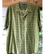 Columbia Men’s Lge Olive Green Plaid Sport Casual Shirt Button Front Top... - €11,28 EUR