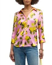 L&#39;agence dani 3/4 sleeve blouse in Cotton Candy Lemon - £155.56 GBP