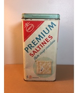 Vintage 60s Nabisco Premium saltine crackers tin 14oz - $25.00
