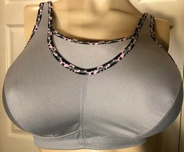 GLAMORISE 34I Smoke Gray 34 I Wire Free NO BOUNCE GU797 Sports Bra - £13.27 GBP