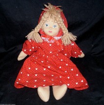 14&quot; Vintage Lillian Vernon Valentine Doll Fabric Cloth Stuffed Animal Plush Toy - £22.02 GBP