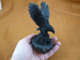 SH-EAG-4 black Eagle money coins figurine Shungite stone carving good fo... - $42.06