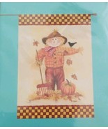 SCARECROW Theme ~ 28&quot; X 40&quot; Porch Flag ~ Rain or Shine ~ Seasonal Fall A... - £17.65 GBP