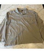 Van Heusen Flex Men&#39;s Gray Long Sleeve Polo Shirt look at pictures for size - $208.97 MXN