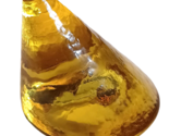 Fire And Light Citrine Art Glass Cone Paperweight Recycled Glass - $167.26