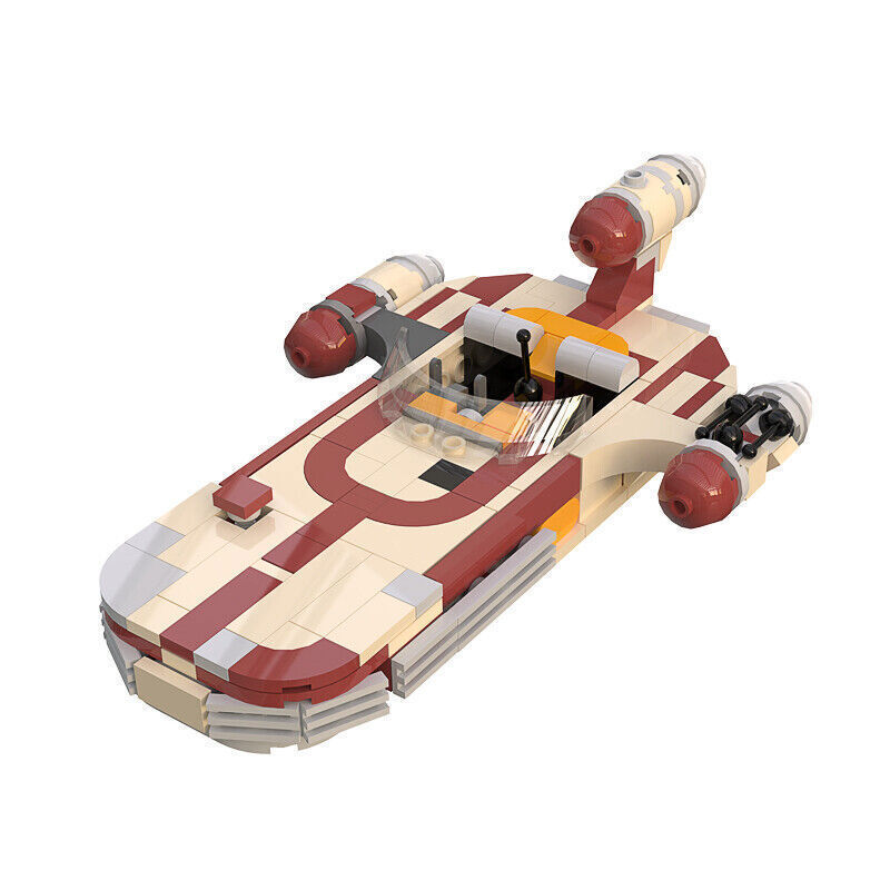 Model Building Blocks Set for Luke&#39;s X-34 SoroSuub Landspeeder MOC Brick... - $27.71