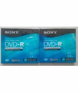 Lot of 2 New Sony Handycam 2.8 GB 60 Minute Double Sided Double Face DVD... - $27.45 CAD
