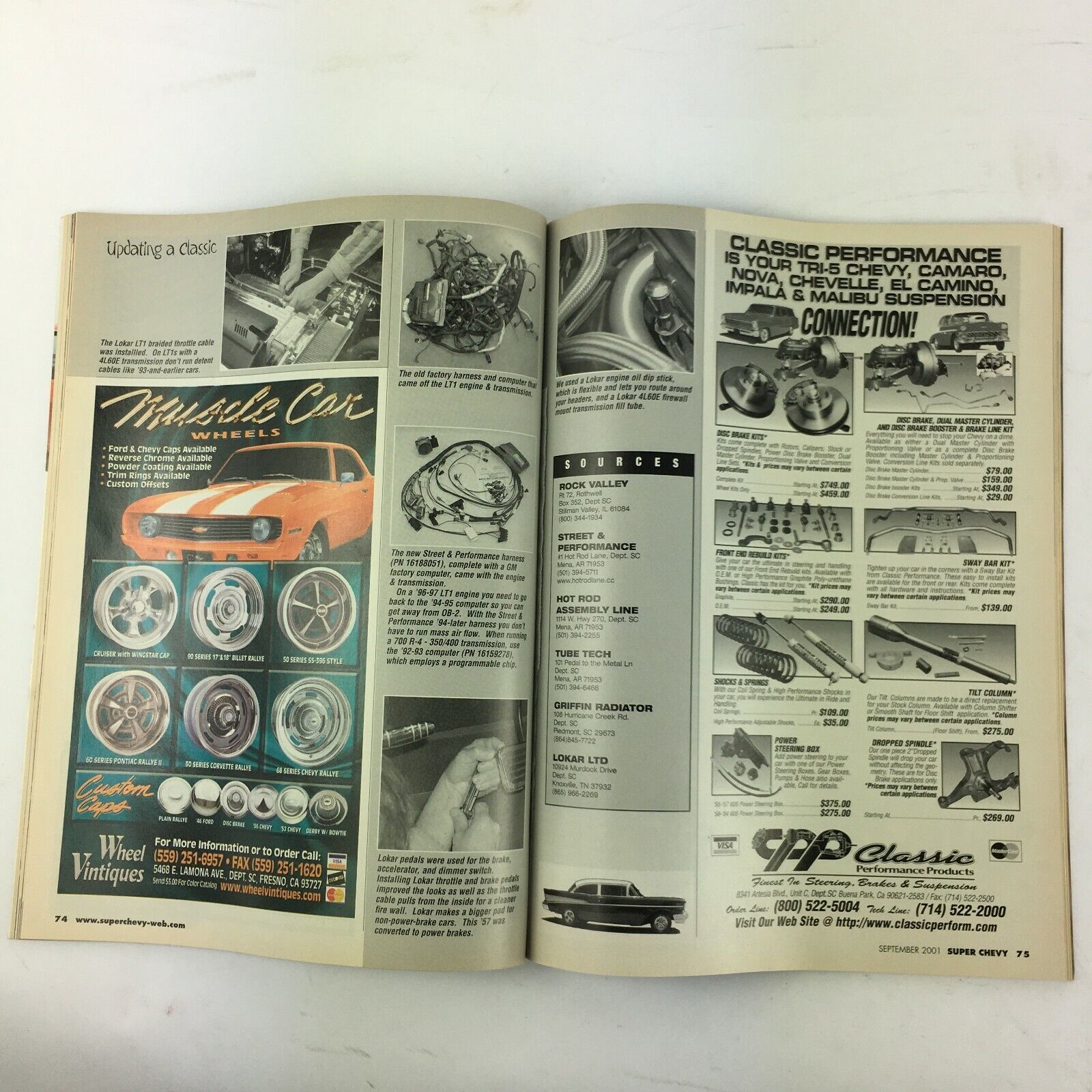 September 2001 Vol 30 Super Chevy Magazine Hot Wired! All-Aluminum Rat ...