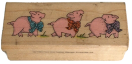 Hero Arts Rubber Stamp Three Little Pigs Border Animals Farm Country Car... - $4.99