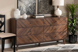 Leryn Walnut Brown 6-Drawer Dresser - $9,926.53 MXN